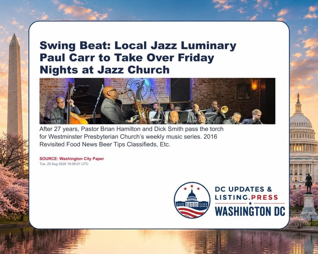 Swing Beat: Local Jazz Luminary Paul Carr to Take Over Friday Nights at Jazz Church