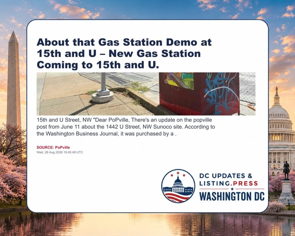 About that Gas Station Demo at 15th and U – New Gas Station Coming to 15th and U.