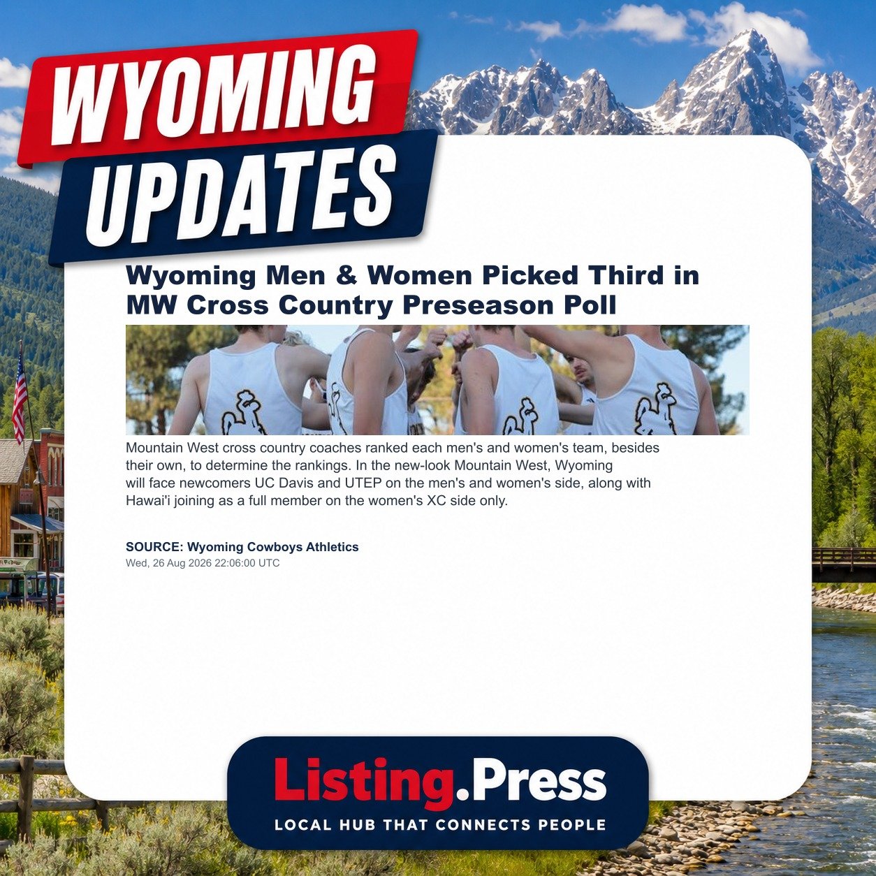 Wyoming Men & Women Picked Third in MW Cross Country Preseason Poll