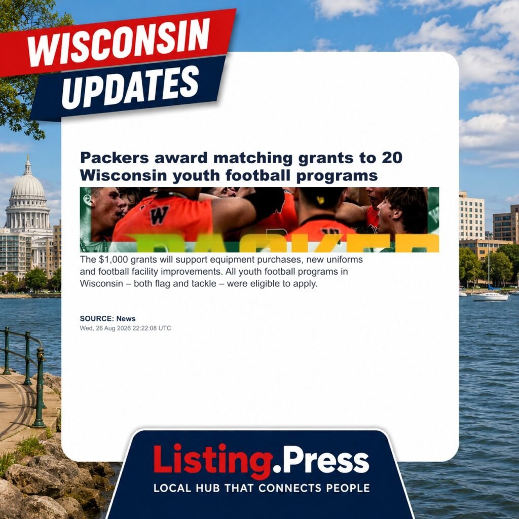 Packers award matching grants to 20 Wisconsin youth football programs