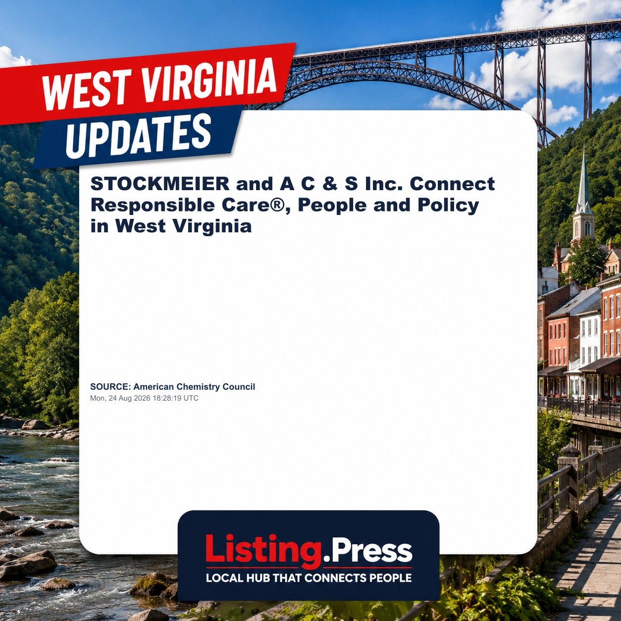 STOCKMEIER and A C & S Inc. Connect Responsible Care®, People and Policy in West Virginia