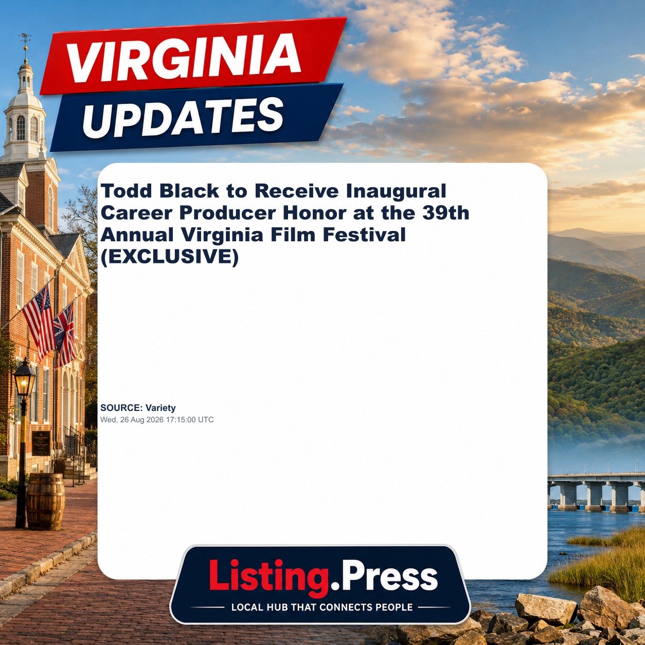 Todd Black to Receive Inaugural Career Producer Honor at the 39th Annual Virginia Film Festival (EXCLUSIVE)