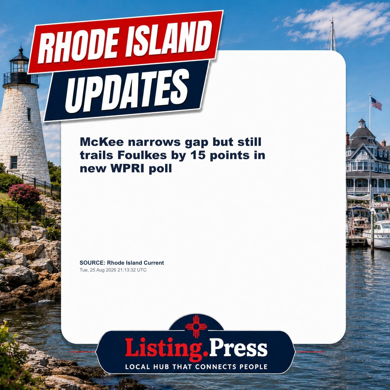McKee narrows gap but still trails Foulkes by 15 points in new WPRI poll