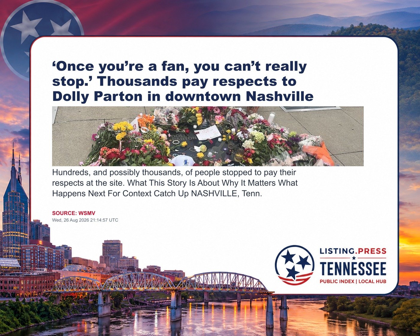 ‘Once you’re a fan, you can’t really stop.’ Thousands pay respects to Dolly Parton in downtown Nashville