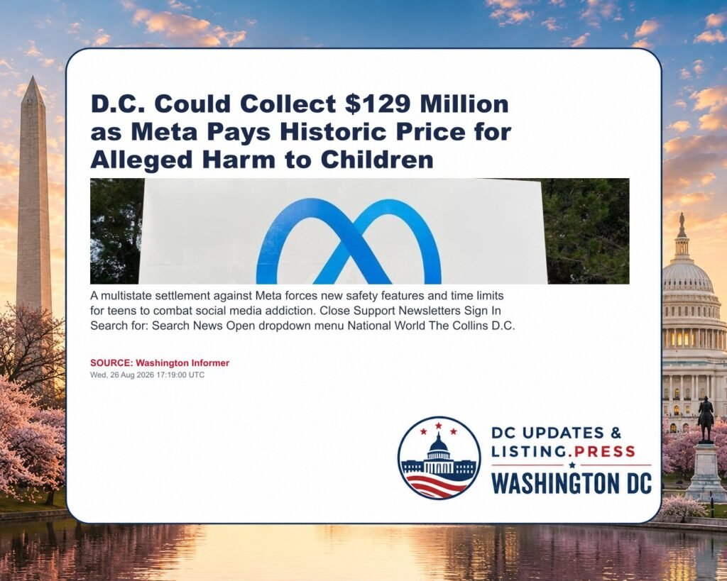 D.C. Could Collect $129 Million as Meta Pays Historic Price for Alleged Harm to Children