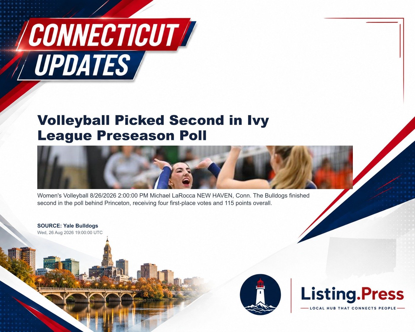 Volleyball Picked Second in Ivy League Preseason Poll