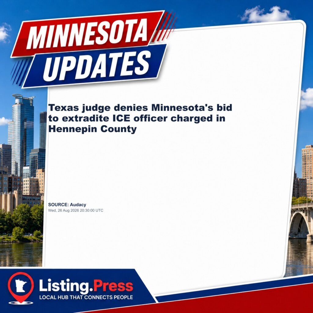 Texas judge denies Minnesota’s bid to extradite ICE officer charged in Hennepin County