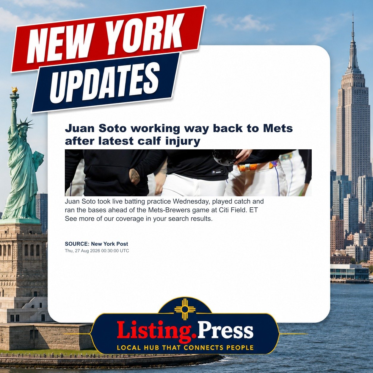 Juan Soto working way back to Mets after latest calf injury