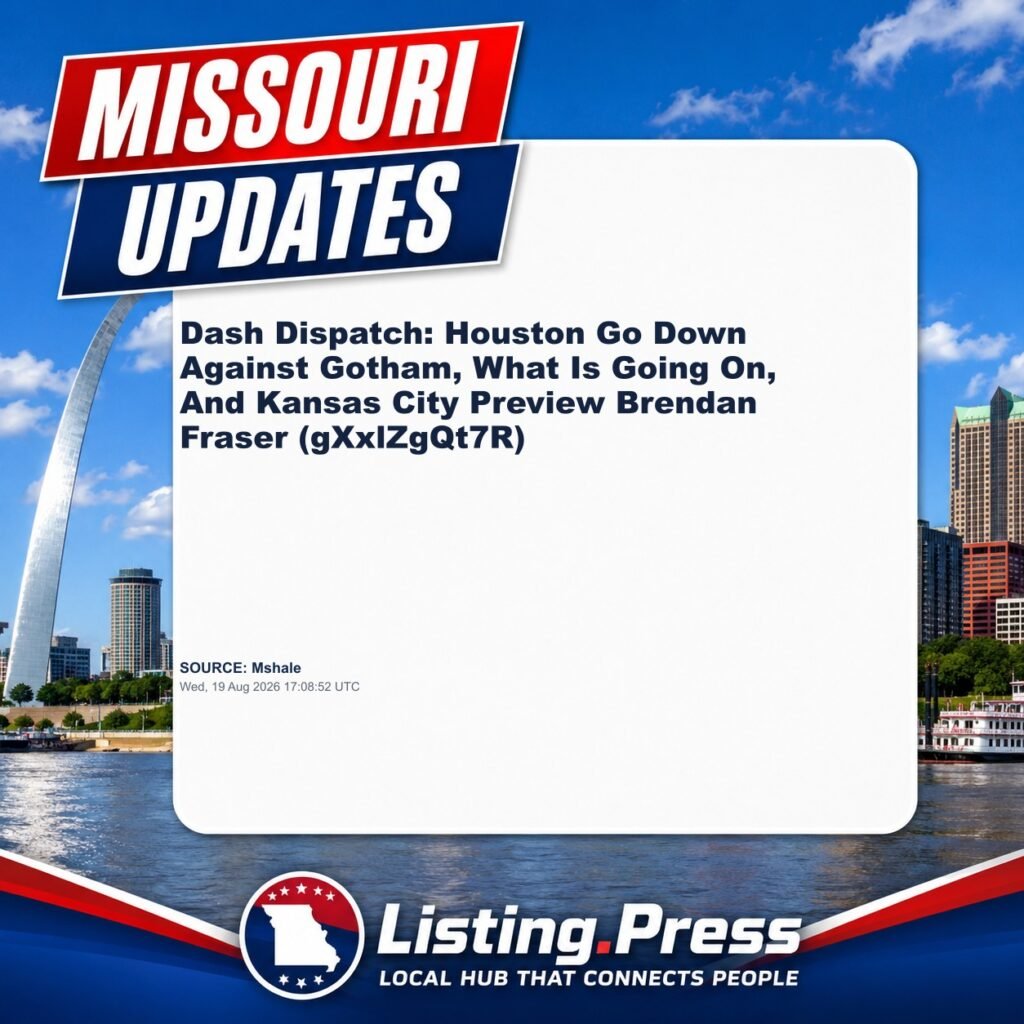Dash Dispatch: Houston Go Down Against Gotham, What Is Going On, And Kansas City Preview Brendan Fraser (gXxlZgQt7R)