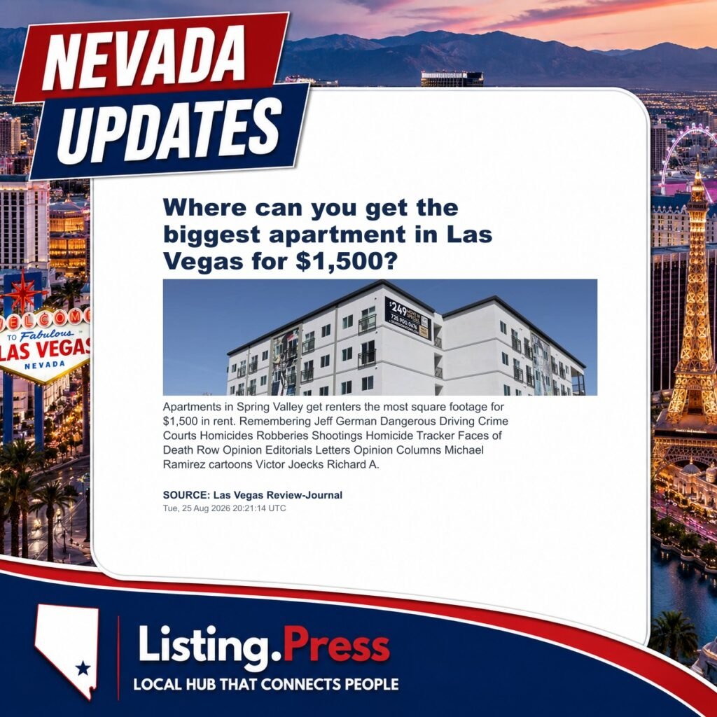 Where can you get the biggest apartment in Las Vegas for $1,500?