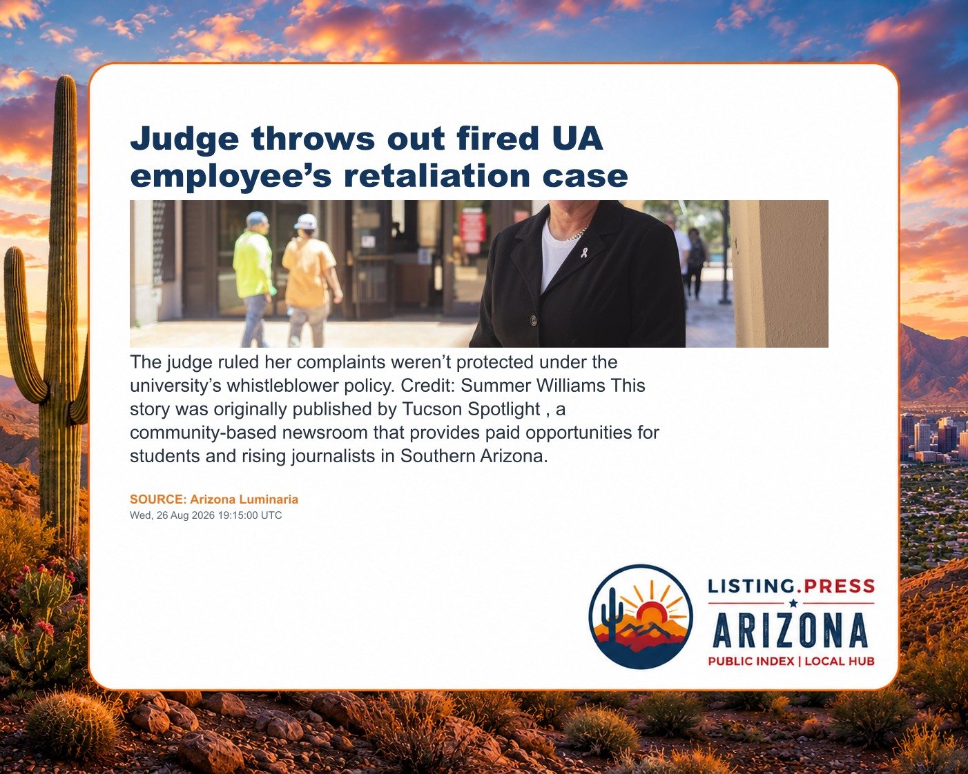 Judge throws out fired UA employee’s retaliation case