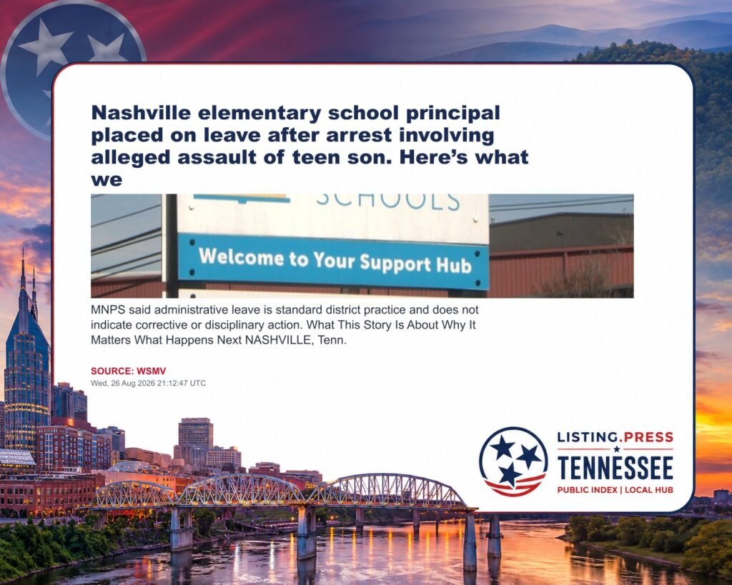 Nashville elementary school principal placed on leave after arrest involving alleged assault of teen son. Here’s what we