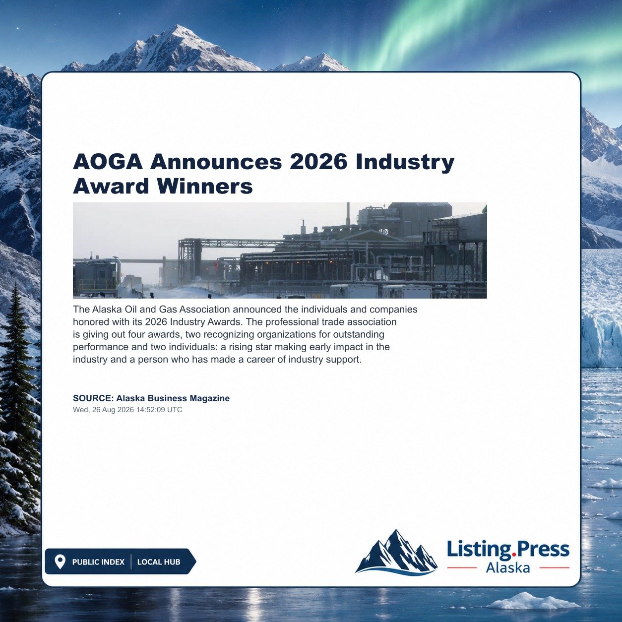 AOGA Announces 2026 Industry Award Winners