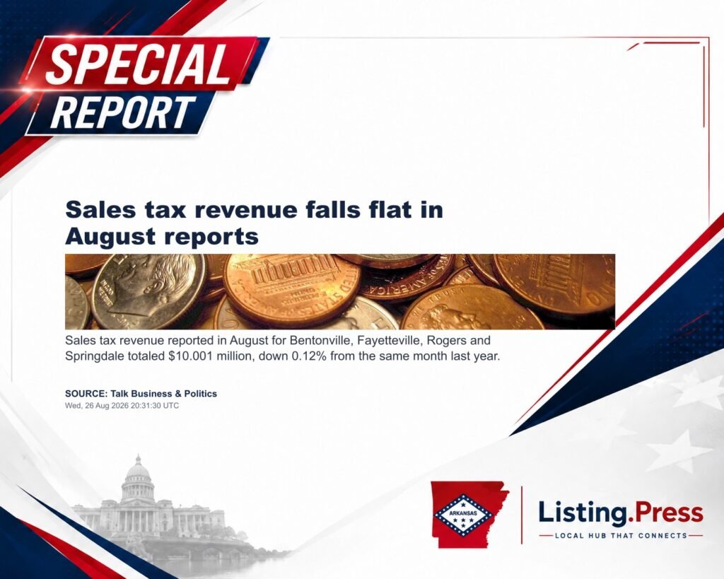 Sales tax revenue falls flat in August reports
