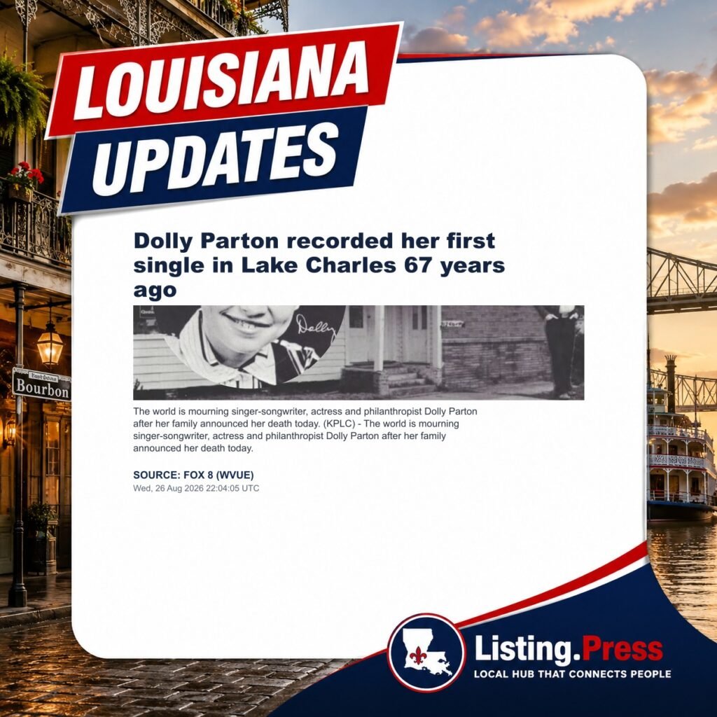 Dolly Parton recorded her first single in Lake Charles 67 years ago
