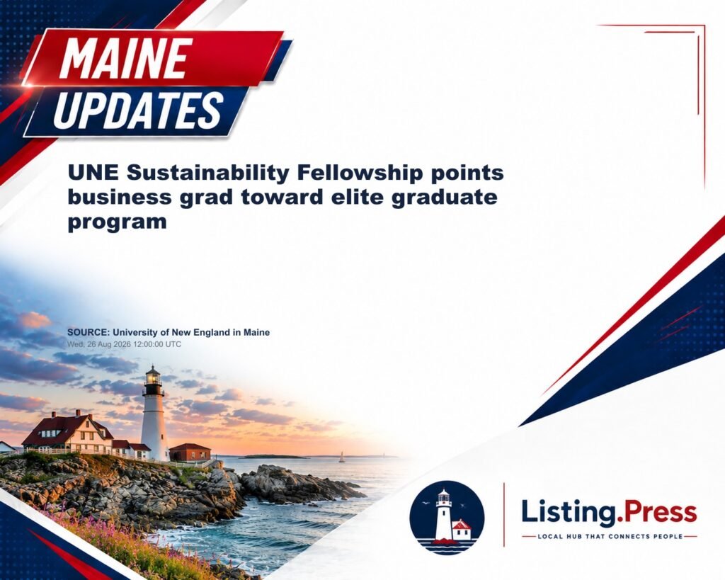 UNE Sustainability Fellowship points business grad toward elite graduate program