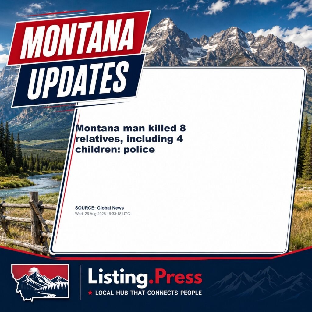 Montana man killed 8 relatives, including 4 children: police
