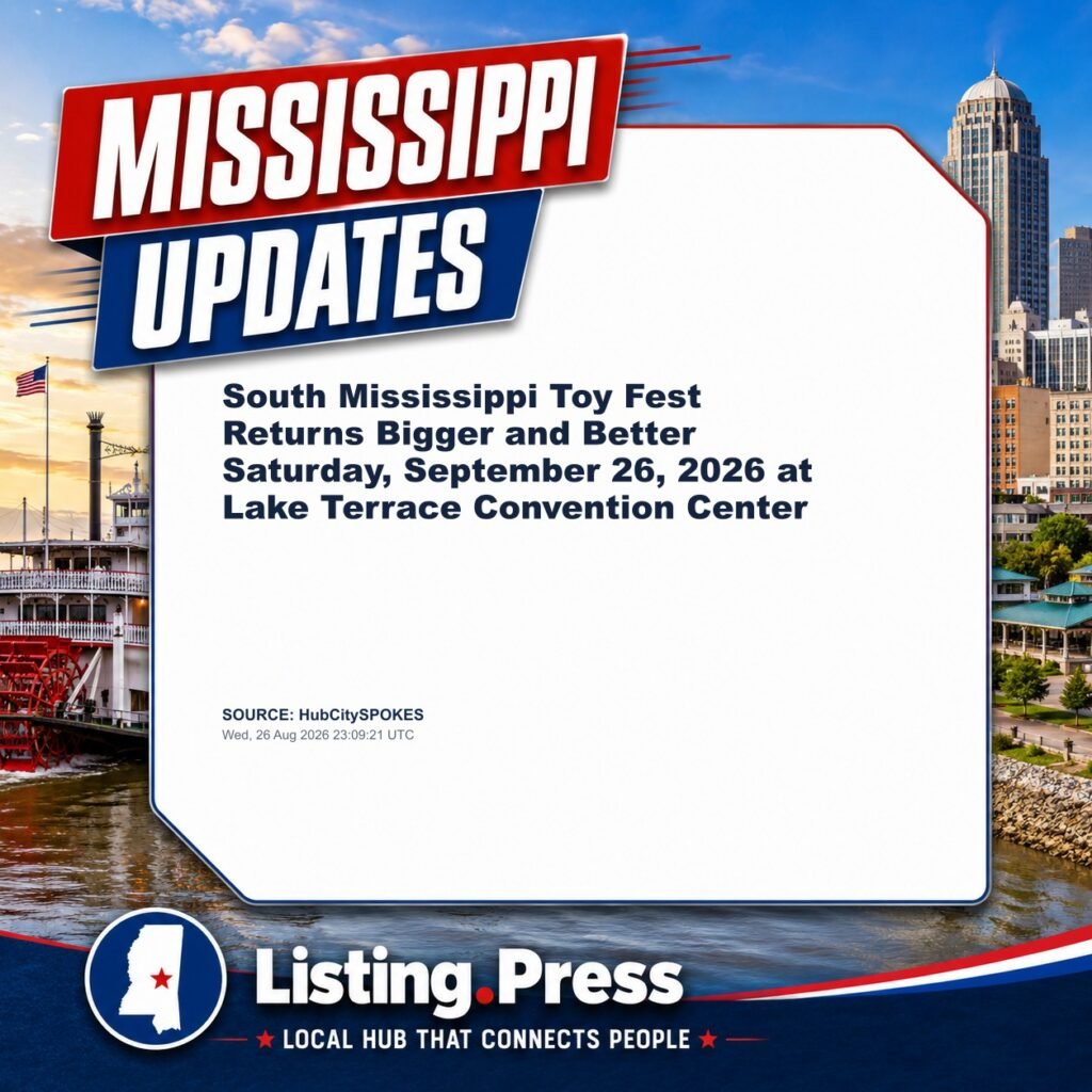 South Mississippi Toy Fest Returns Bigger and Better Saturday, September 26, 2026 at Lake Terrace Convention Center