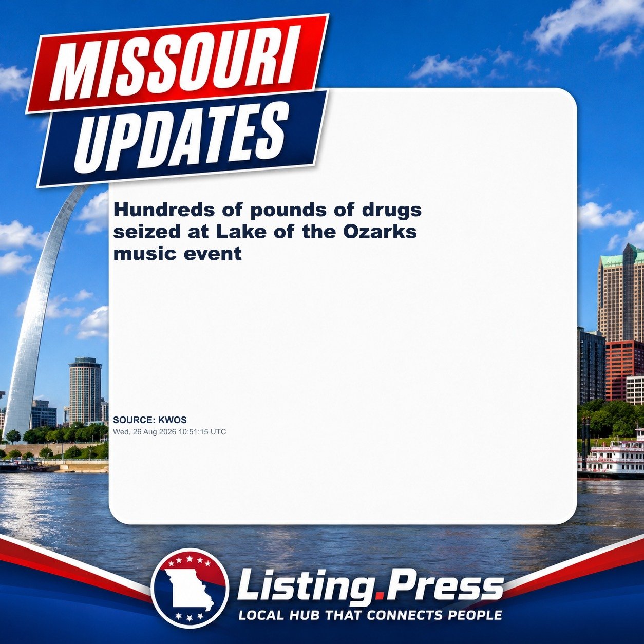 Hundreds of pounds of drugs seized at Lake of the Ozarks music event