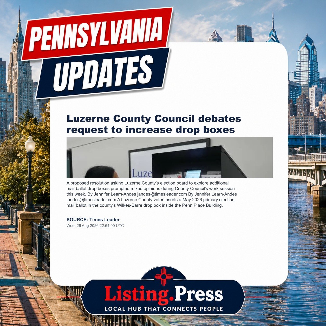 Luzerne County Council debates request to increase drop boxes