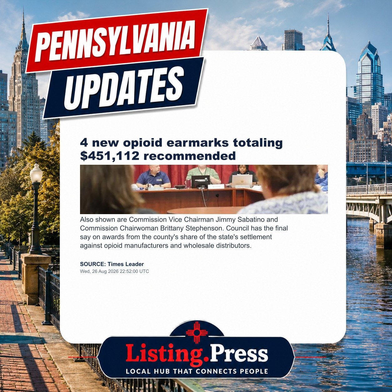 4 new opioid earmarks totaling $451,112 recommended