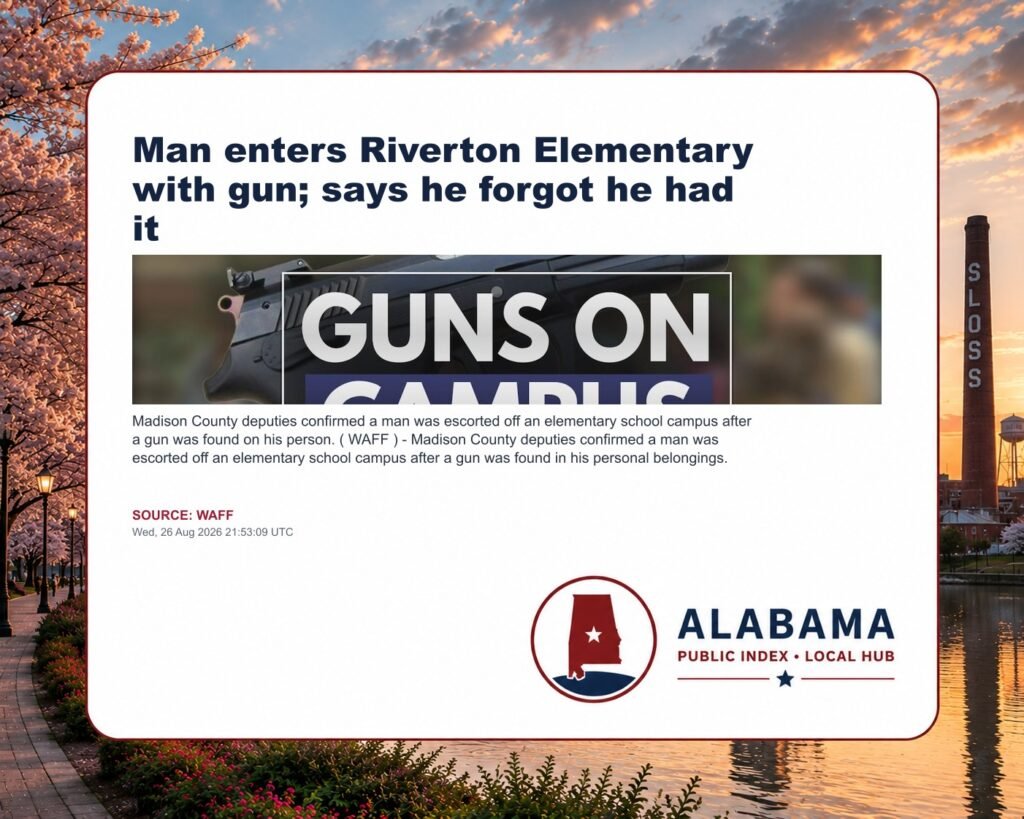 Man enters Riverton Elementary with gun; says he forgot he had it