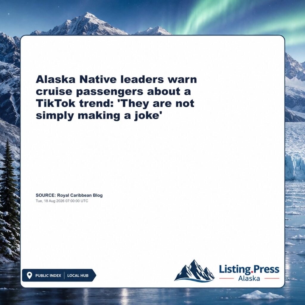 Alaska Native leaders warn cruise passengers about a TikTok trend: ‘They are not simply making a joke’