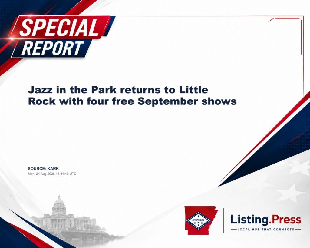 Jazz in the Park returns to Little Rock with four free September shows