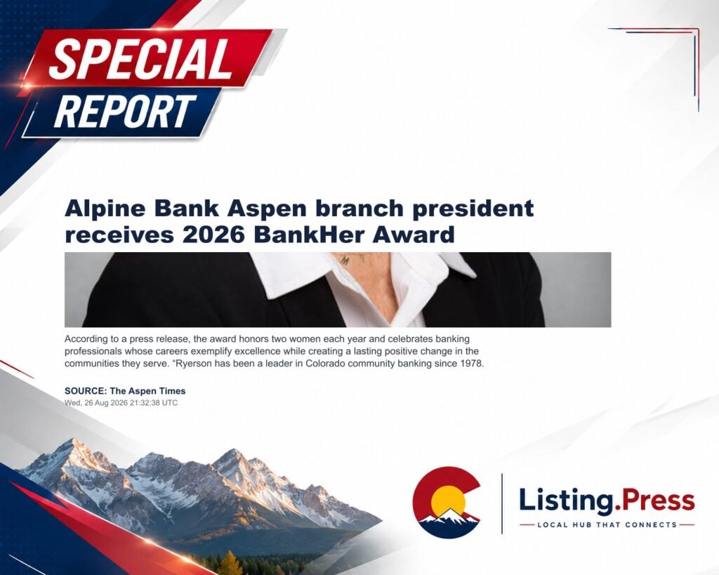Alpine Bank Aspen branch president receives 2026 BankHer Award