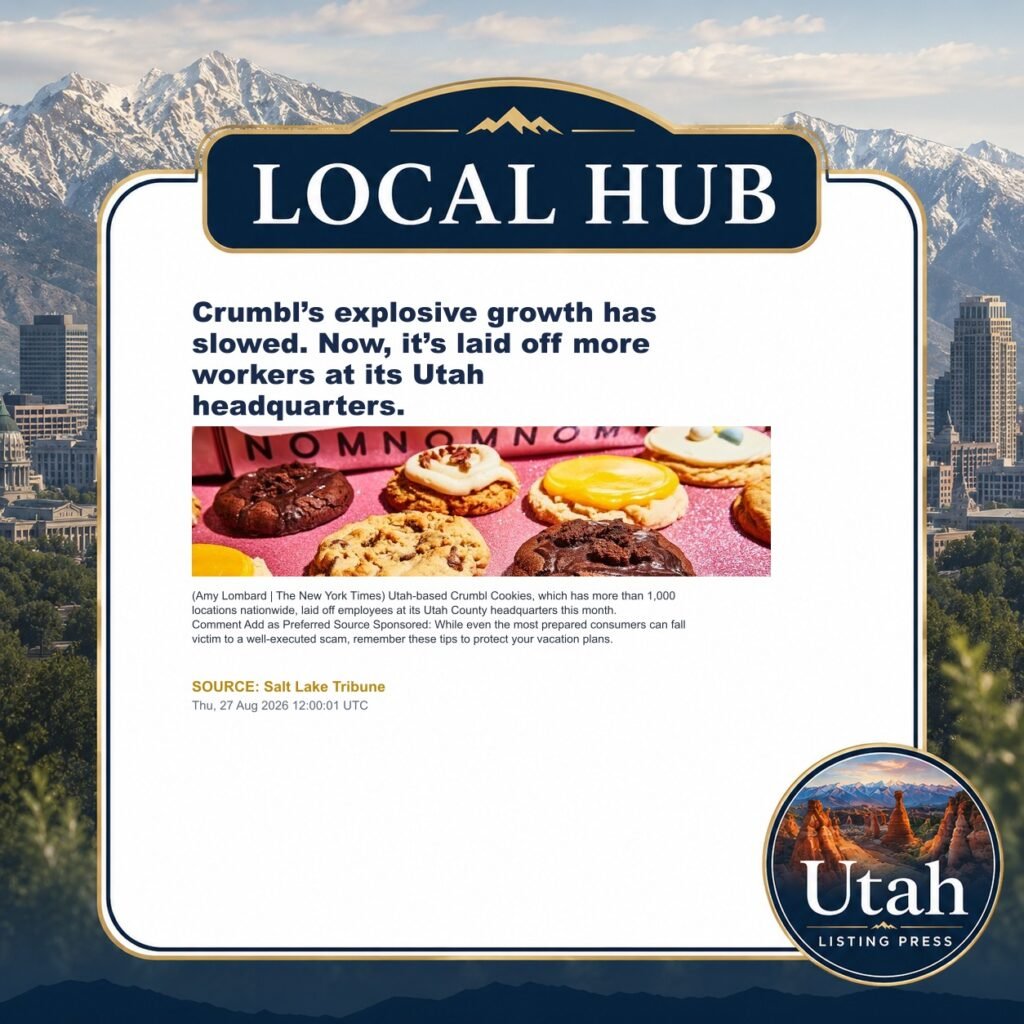 Crumbl’s explosive growth has slowed. Now, it’s laid off more workers at its Utah headquarters.