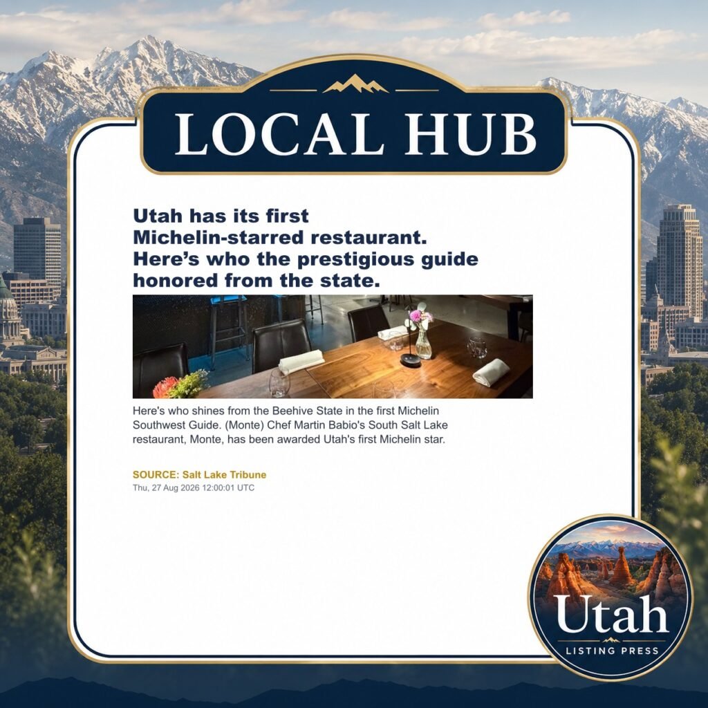 Utah has its first Michelin-starred restaurant. Here’s who the prestigious guide honored from the state.