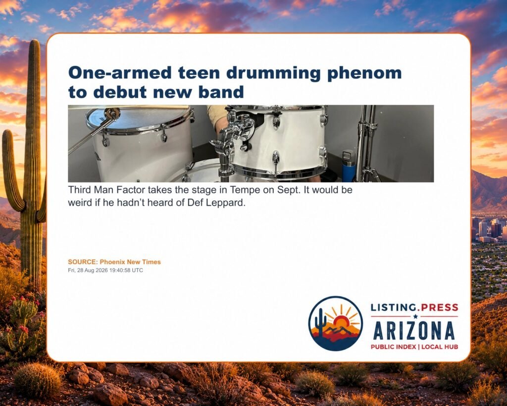 One-armed teen drumming phenom to debut new band