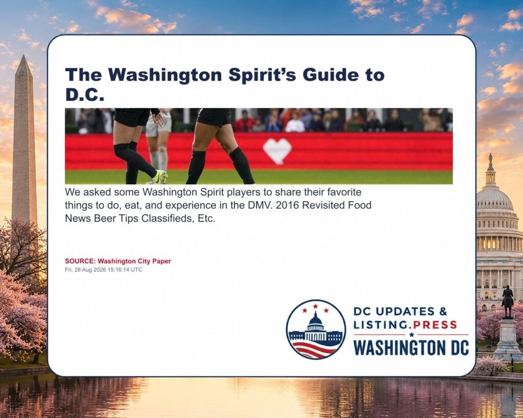 The Washington Spirit’s Guide to D.C.