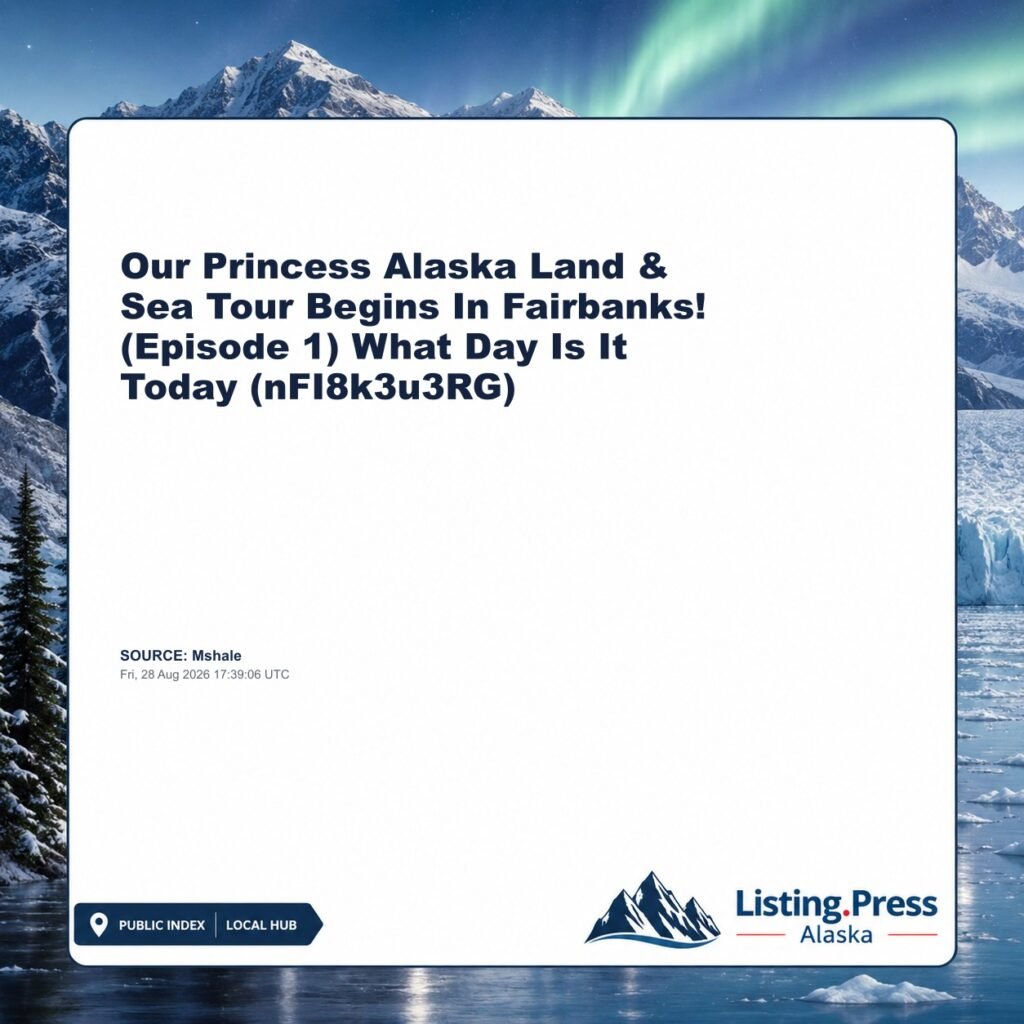 Our Princess Alaska Land & Sea Tour Begins In Fairbanks! (Episode 1) What Day Is It Today (nFI8k3u3RG)