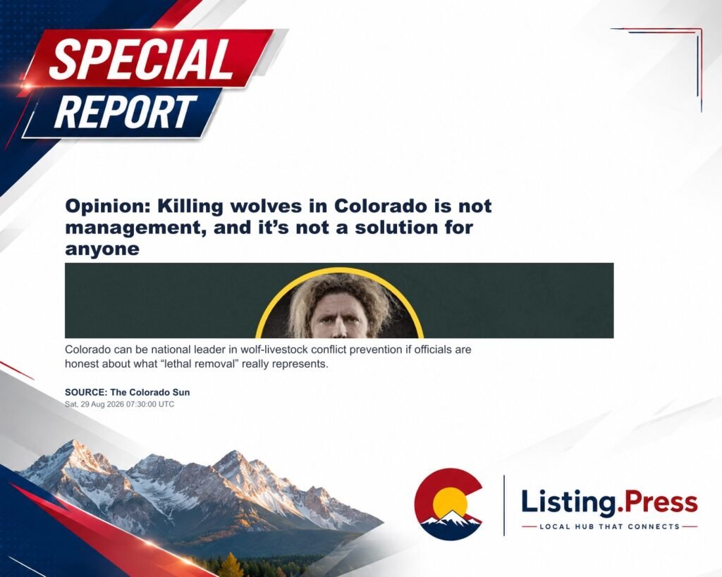 Opinion: Killing wolves in Colorado is not management, and it’s not a solution for anyone