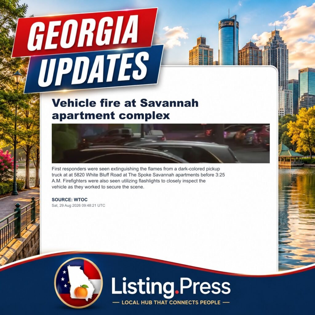 Vehicle fire at Savannah apartment complex