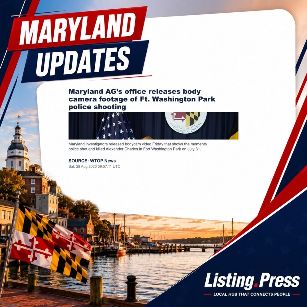 Maryland AG’s office releases body camera footage of Ft. Washington Park police shooting