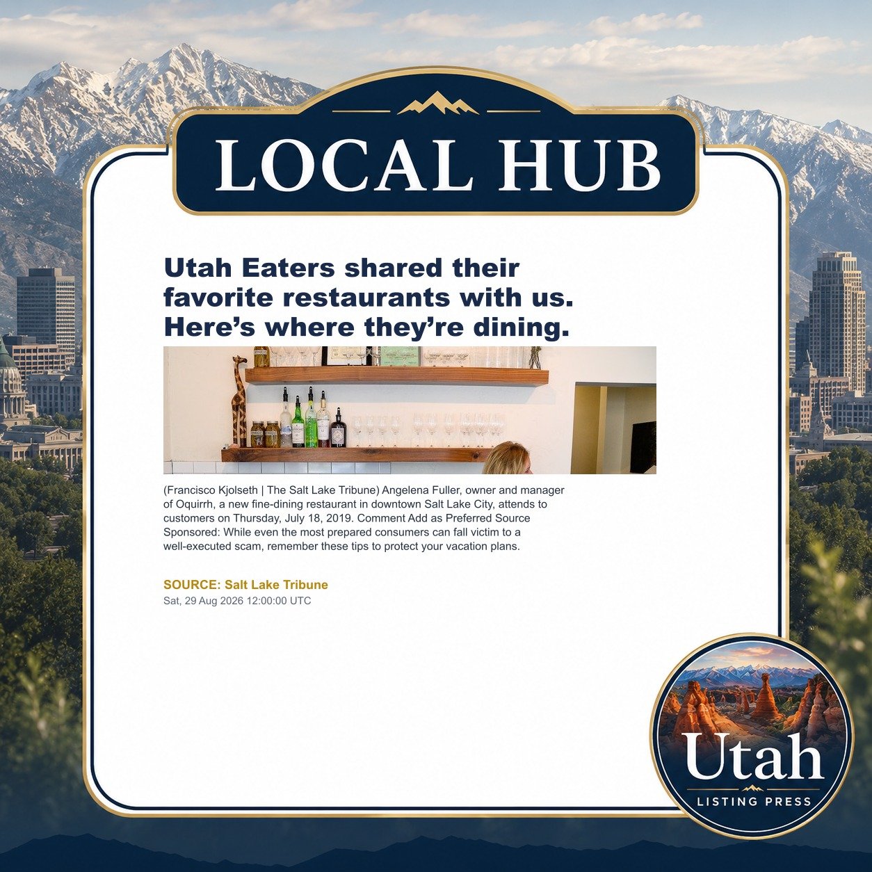 Utah Eaters shared their favorite restaurants with us. Here’s where they’re dining.