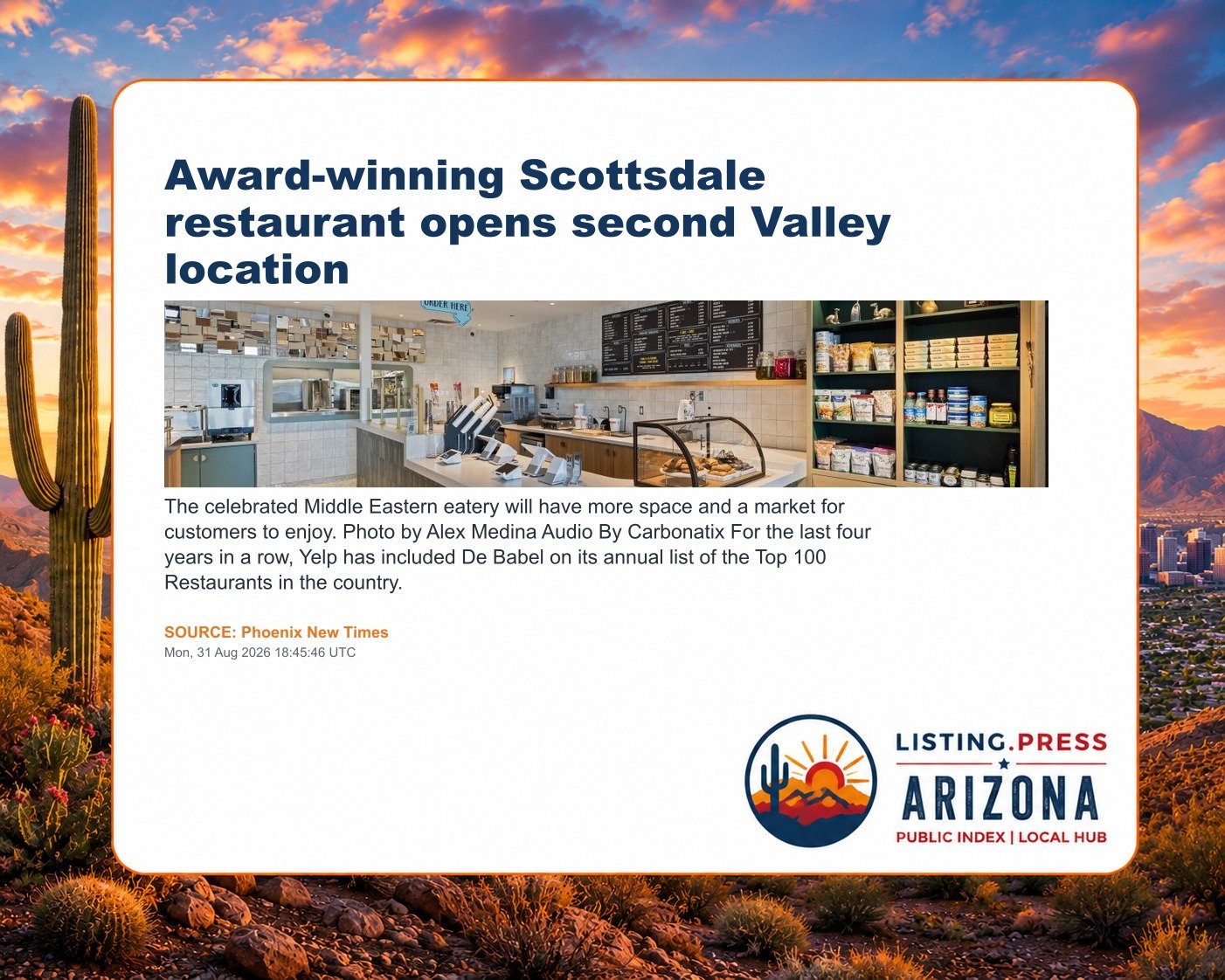 Award-winning Scottsdale restaurant opens second Valley location