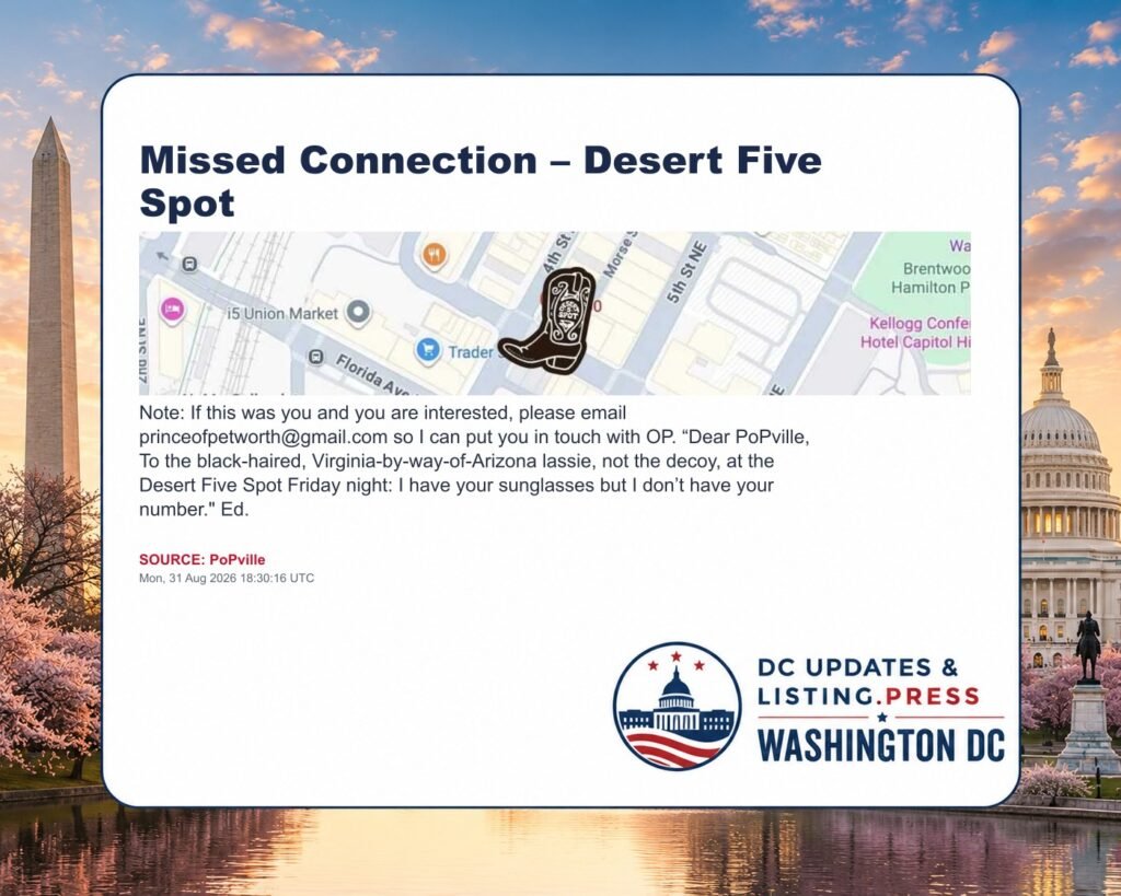 Missed Connection – Desert Five Spot