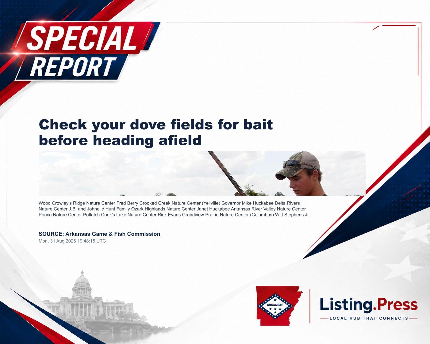 Check your dove fields for bait before heading afield