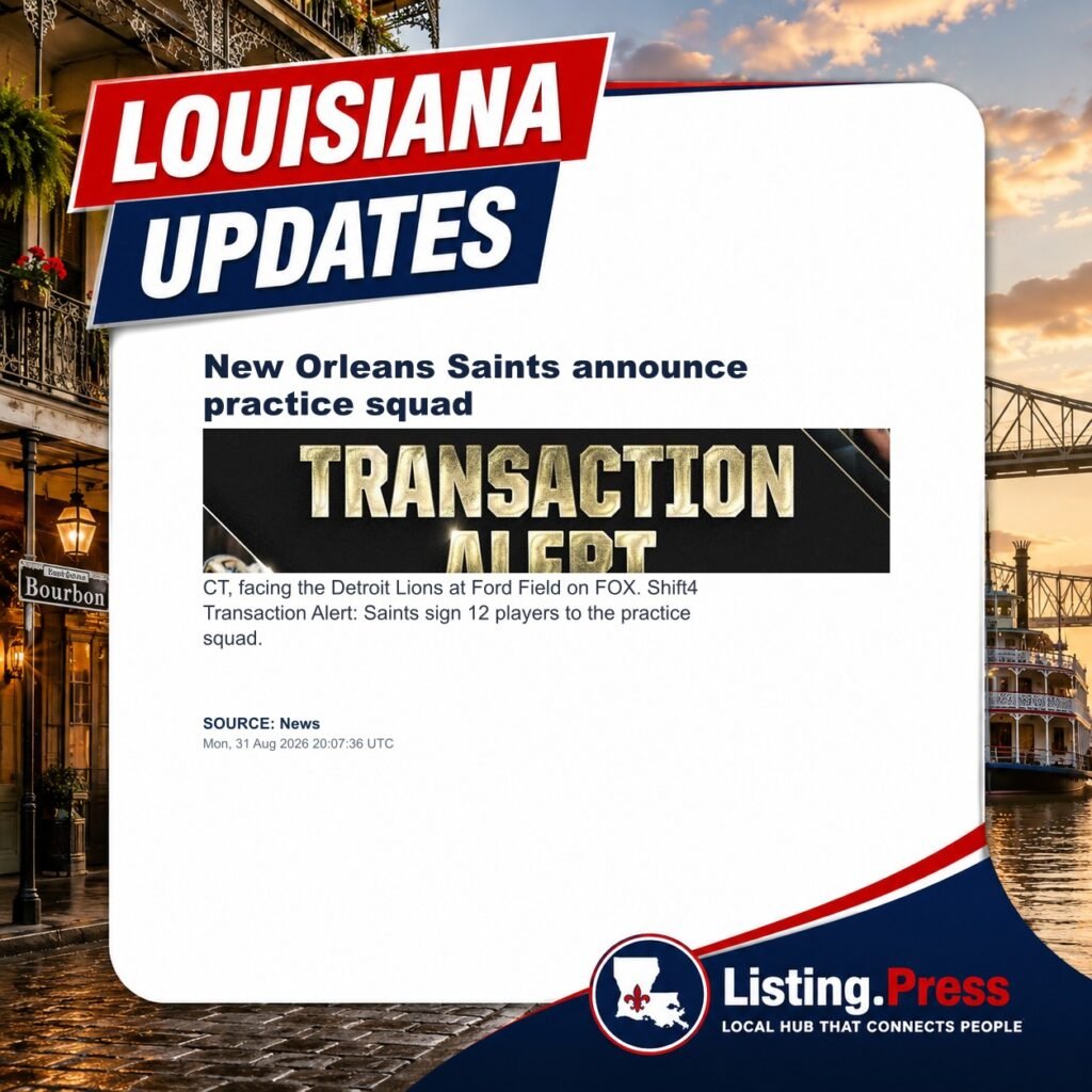 New Orleans Saints announce practice squad