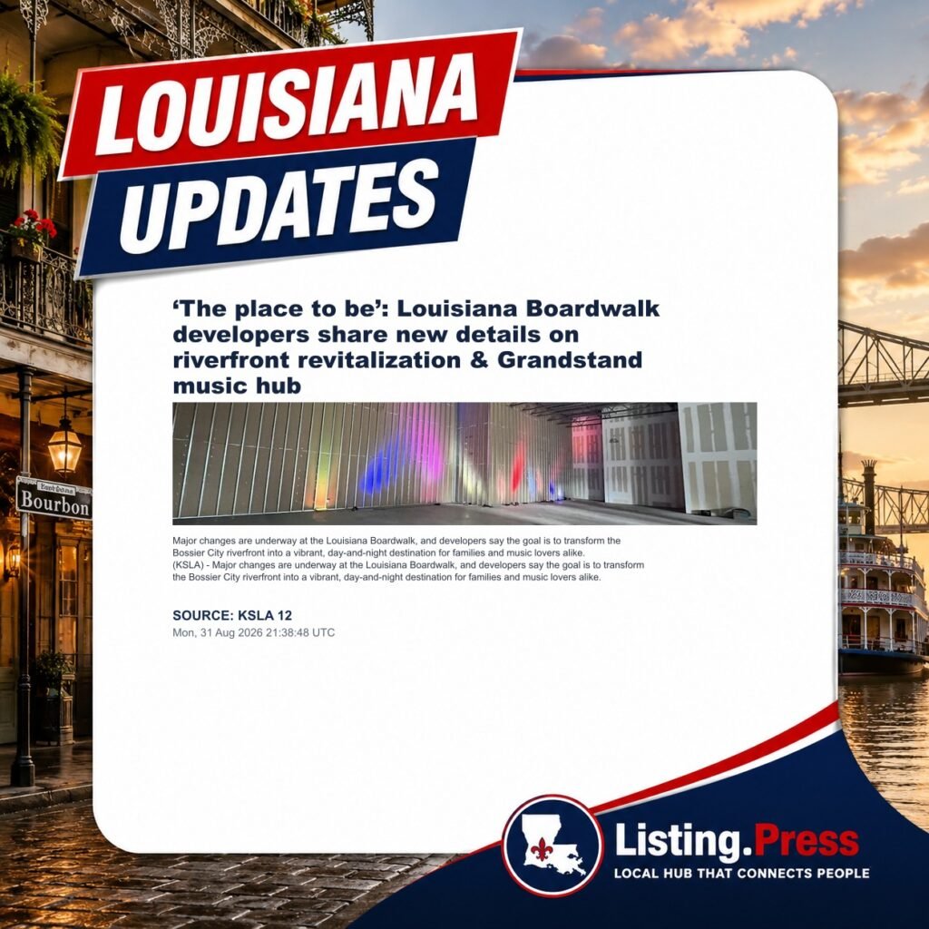 ‘The place to be’: Louisiana Boardwalk developers share new details on riverfront revitalization & Grandstand music hub