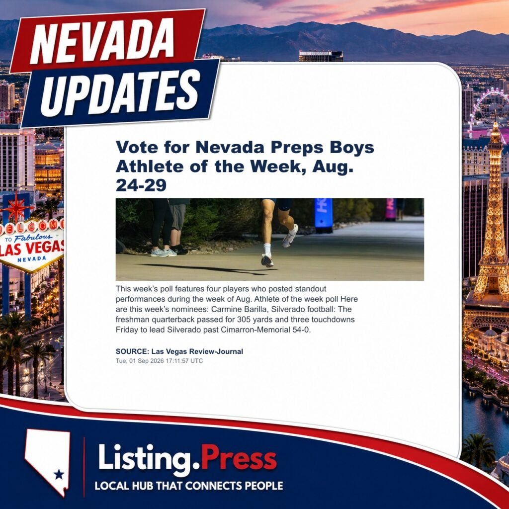 Vote for Nevada Preps Boys Athlete of the Week, Aug. 24-29