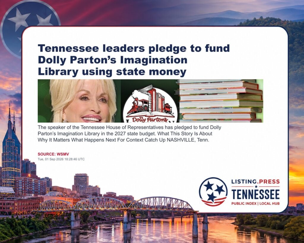 Tennessee leaders pledge to fund Dolly Parton’s Imagination Library using state money