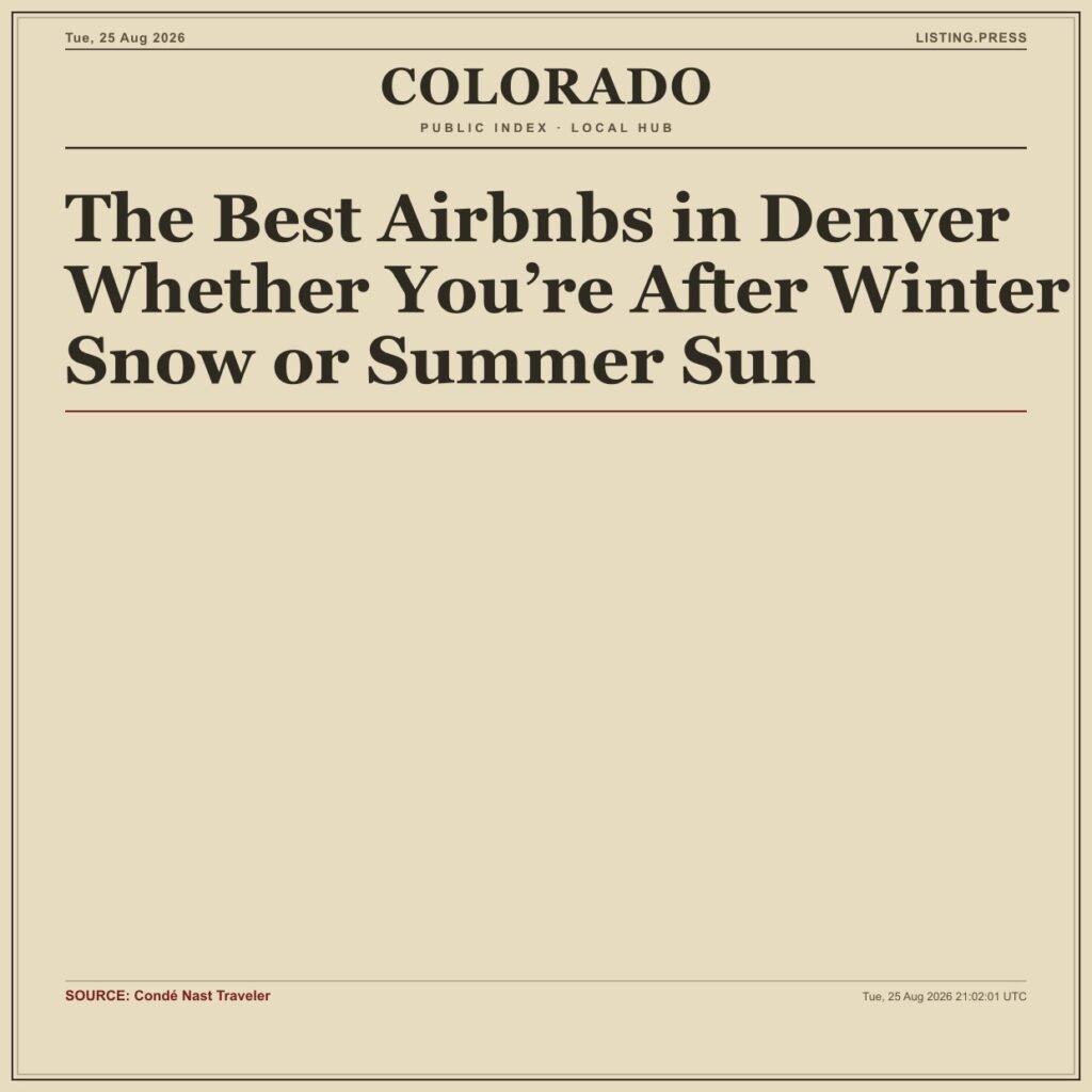 The Best Airbnbs in Denver Whether You’re After Winter Snow or Summer Sun