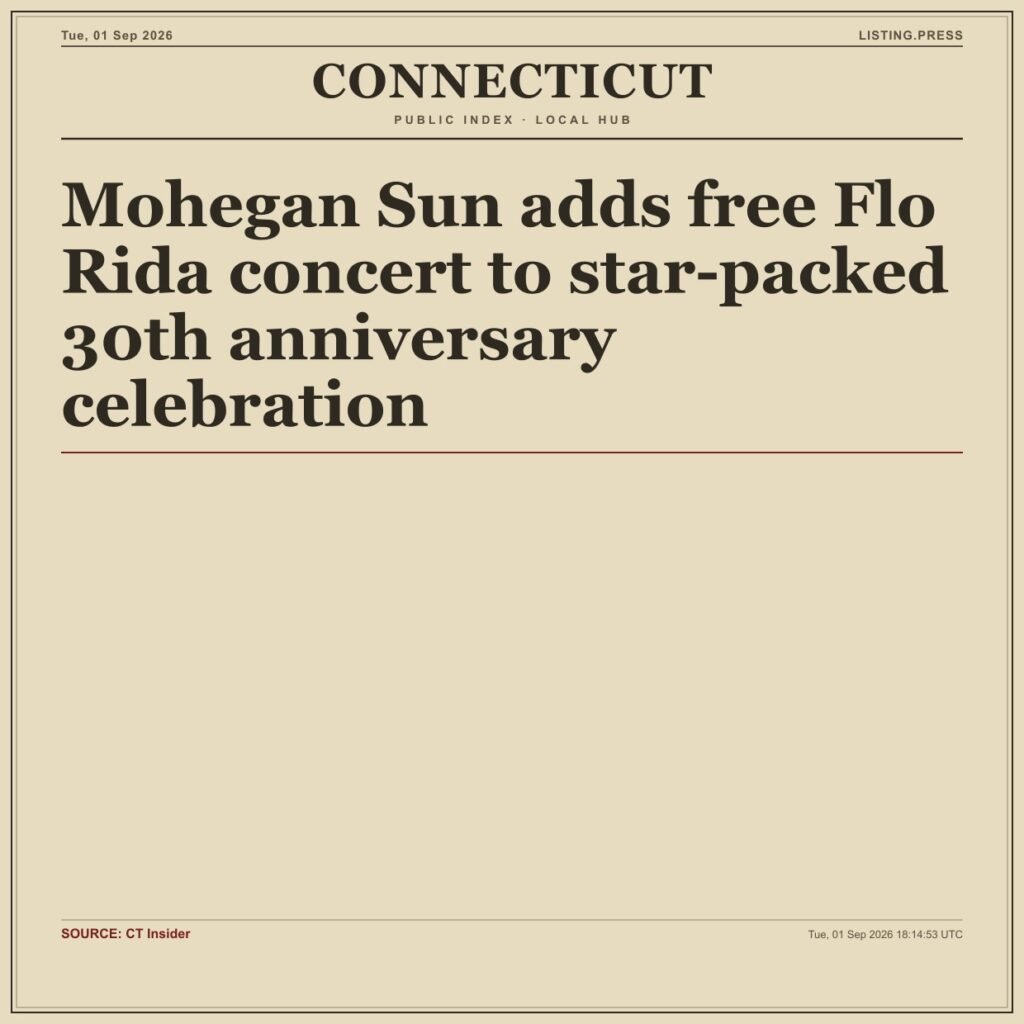 Mohegan Sun adds free Flo Rida concert to star-packed 30th anniversary celebration