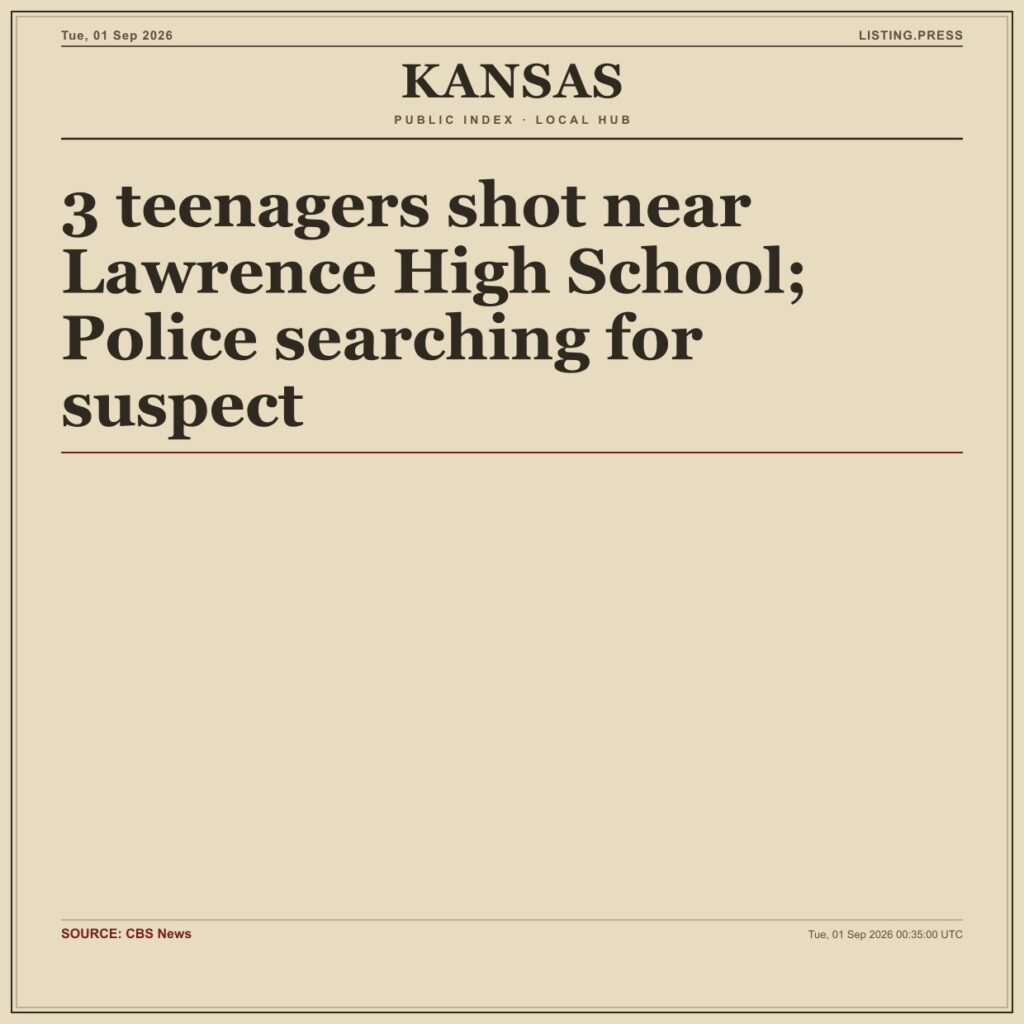3 teenagers shot near Lawrence High School; Police searching for suspect