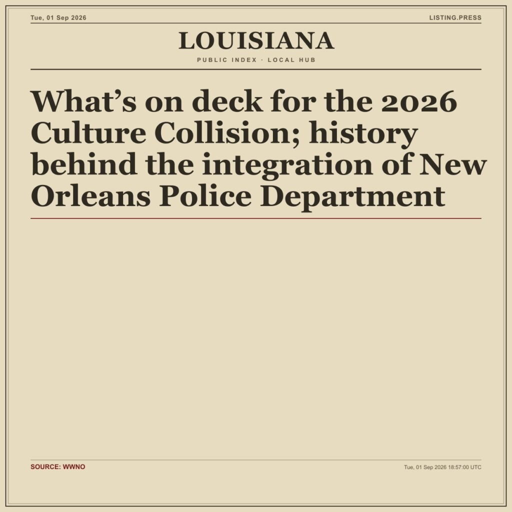 What’s on deck for the 2026 Culture Collision; history behind the integration of New Orleans Police Department