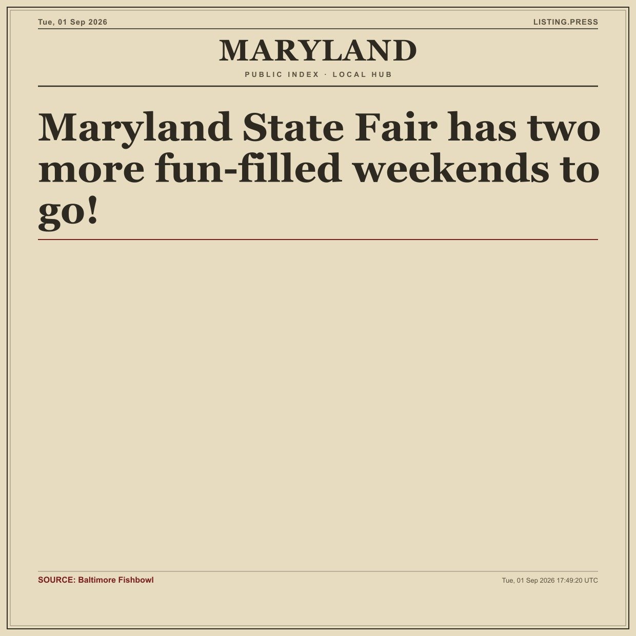 Maryland State Fair has two more fun-filled weekends to go!